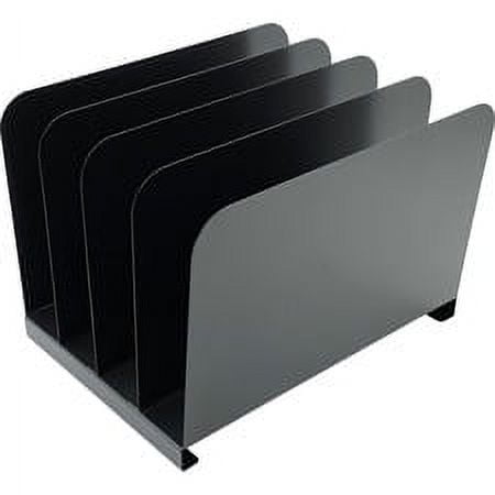 Huron Vertical Desk Organizer - 4 Compartment(s) - 7.8" Height x 11" Width x 11" Depth - Durable - Steel - 1 Each