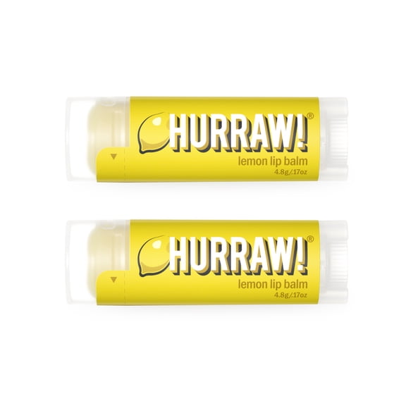 Hurraw! Lemon Lip Balm, 2 Pack: Certified 100% Natural, Organic, Vegan. Made in USA.