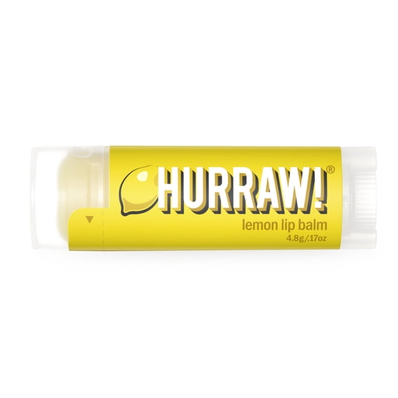 Hurraw! Lemon Lip Balm: Certified 100% Natural, Organic, Vegan. Made in USA.