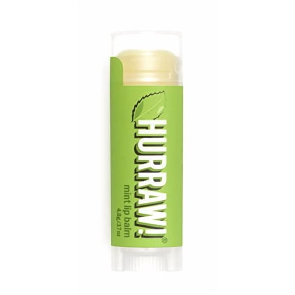 Hurraw! Mint Lip Balm: Organic, Certified Vegan, Cruelty and Gluten Free. Non-GMO, 100% Natural Ingredients. Bee, Shea, Soy and Palm Free. Made in USA