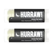 Hurraw! Moon blue chamomile, vanilla Lip Balm, 2 Pack Certified 100% Natural, Organic, Vegan.