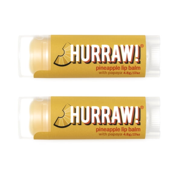 Hurraw! Pineapple Lip Balm, 2 Pack