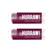 Hurraw! Raspberry Tinted Lip Balm, 2 Pack Sheer Berry Tint 100% Natural, Organic, Vegan.