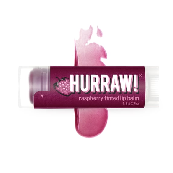 Hurraw! Raspberry Tinted Lip Balm: (Sheer Berry Tint) 100% Natural, Organic, Vegan.