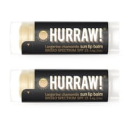 Hurraw! Sun Lip Balm SPF 15, tangerine, chamomile, 2 Pack 100% Natural, Organic, Vegan.