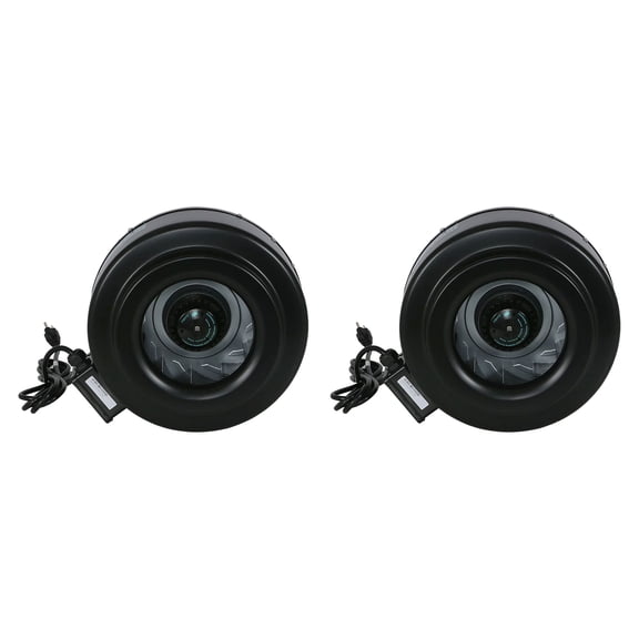Hurricane 10" Commercial Grade Inline Wall Fan For Ventilation Use (2 Pack)