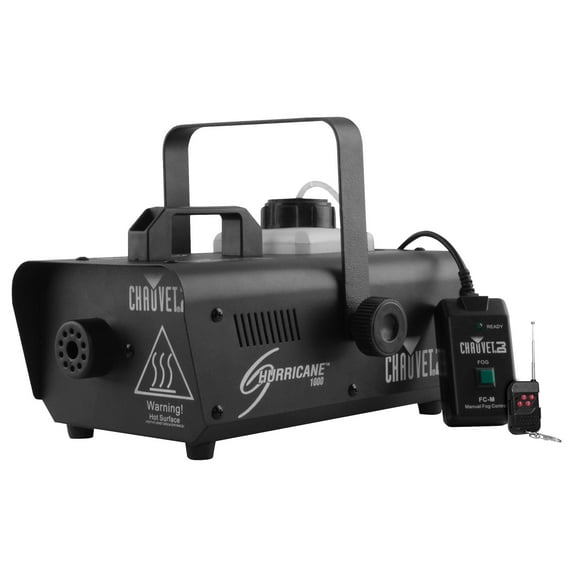 Chauvet DJ Hurricane 1000 Compact Fog Machine with Wireless Remote and LED-Illuminated Tank