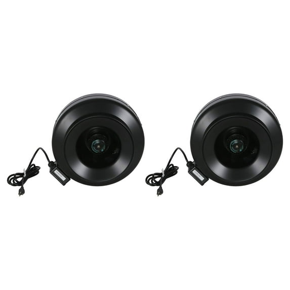 Hurricane 12" Commercial Grade Inline Wall Fan For Ventilation Use (2 Pack)