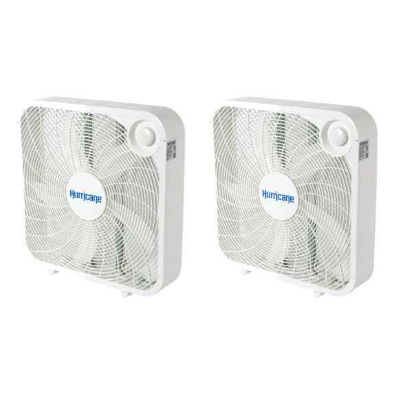 Hurricane 20" Classic Series Floor Box Fan with 3 Speed Settings, 2 Pack