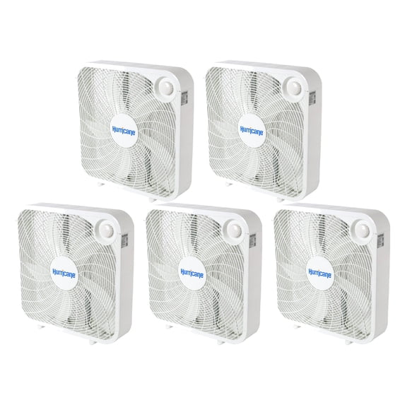 Hurricane 20" Classic Series Floor Box Fan with 3 Speed Settings, 5 Pack