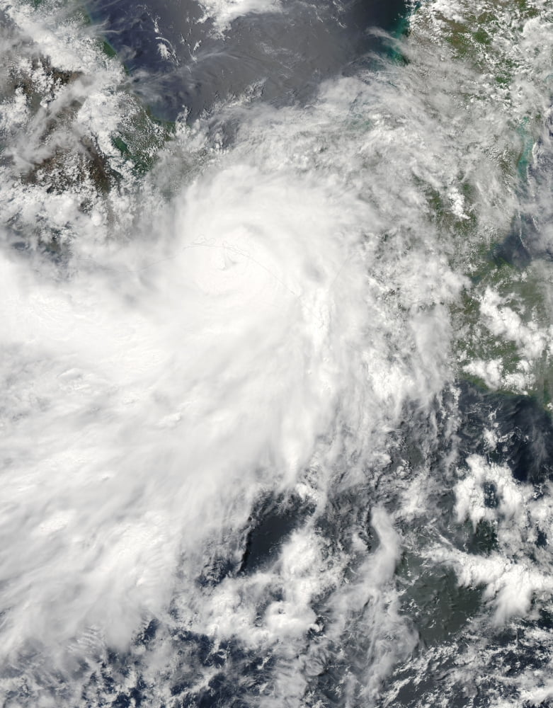 Hurricane Barbara over Central America Canvas Art - Stocktrek Images (25 x 32)