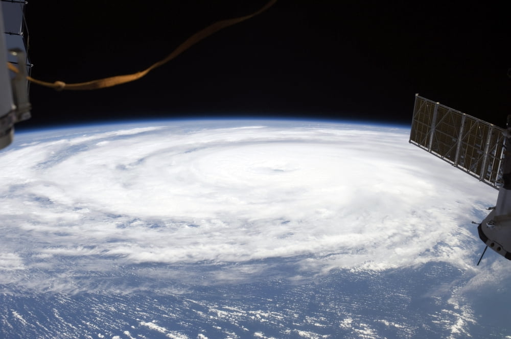 Hurricane Bill in the Atlantic Ocean Canvas Art - Stocktrek Images (35 x 23)