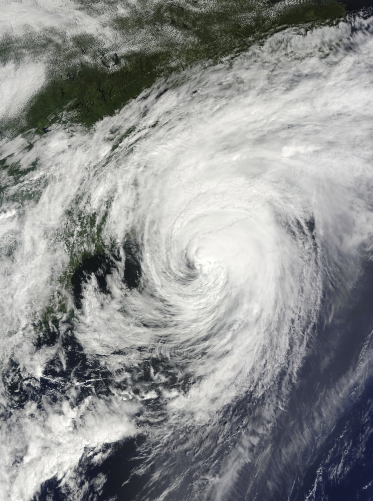 Hurricane Bill over Nova Scotia Canvas Art - Stocktrek Images (25 x 33)