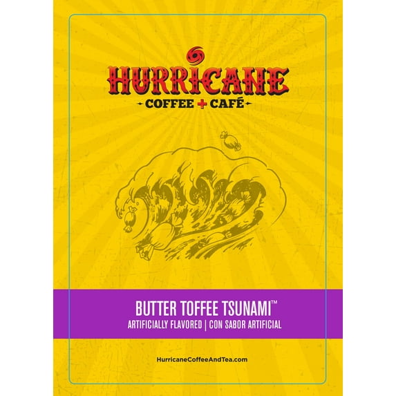 Hurricane Butter Toffee Tsunami Coffee Pods, 24 Count For Keurig K-Cup Machines