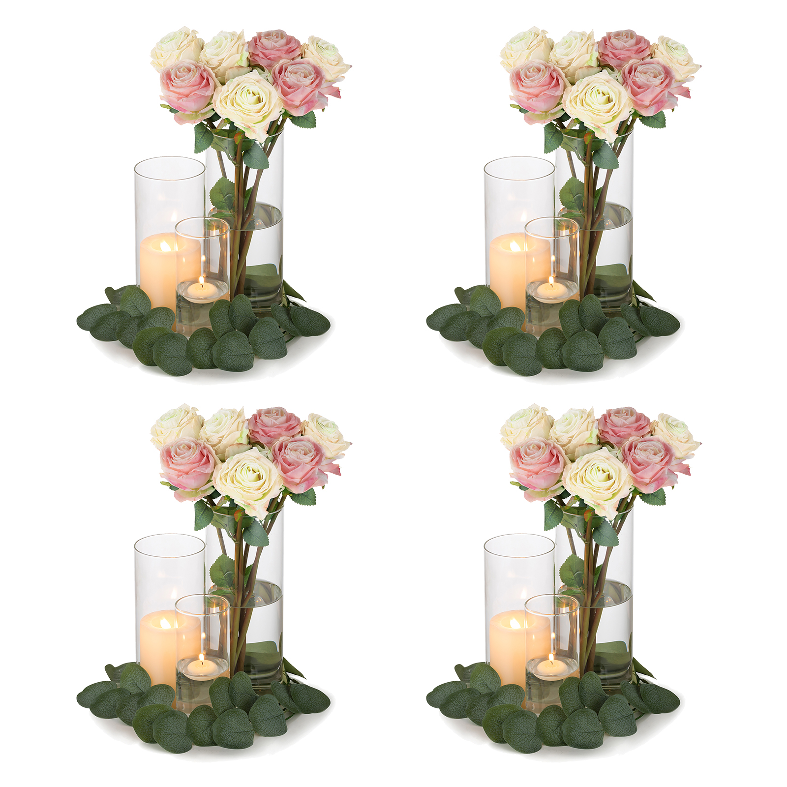 13" AntiqueStyle Distressed Paisley Hurricane Candle Holder