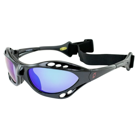 Hurricane Eyewear Category 4 Polarized Jet Ski Floating Goggles Black Padded Frames with Anti-Fog Coating