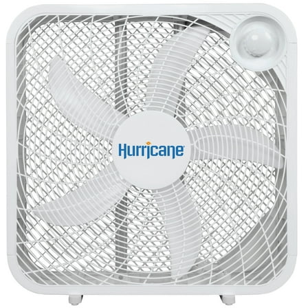 Hurricane Classic 20 Inch Portable Floor Fan with 3 Speed Settings, White