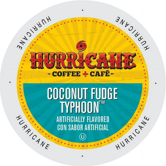 Hurricane Coconut Fudge Typhoon Coffee Pods, 24 pack for Keurig Machines