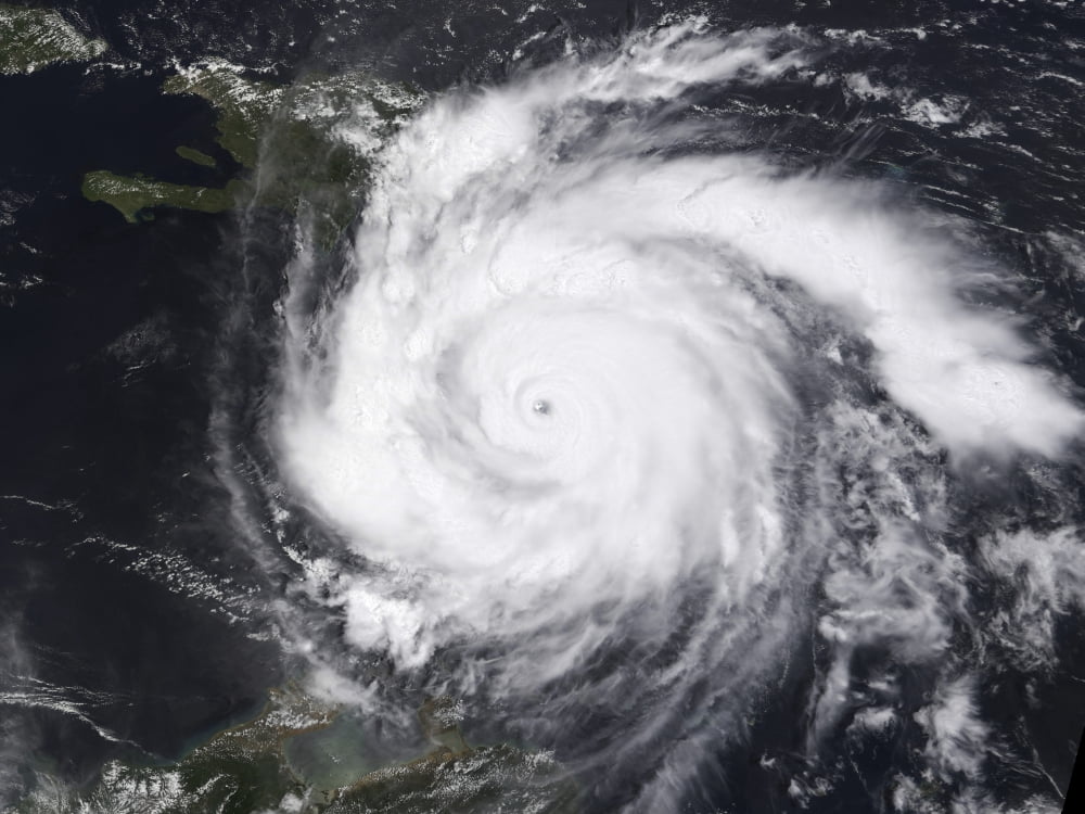 Hurricane Dean in the Atlantic and Carribbean Canvas Art - Stocktrek Images (33 x 25)