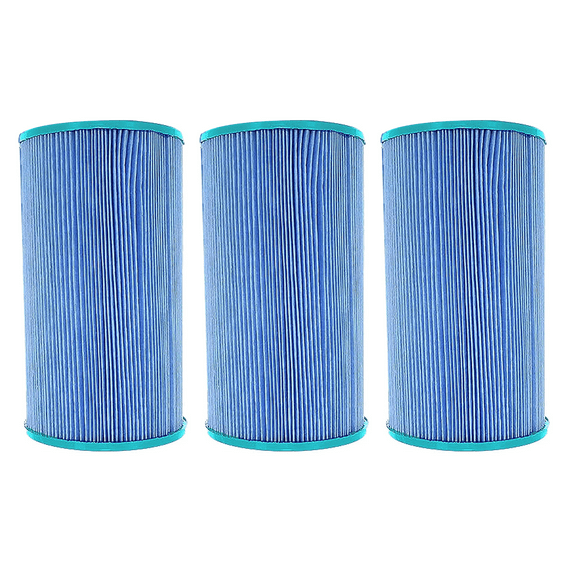 Hurricane 3 Pack HF6430-01M Elite Aseptic Spa Filter Cartridge Replacement, Blue