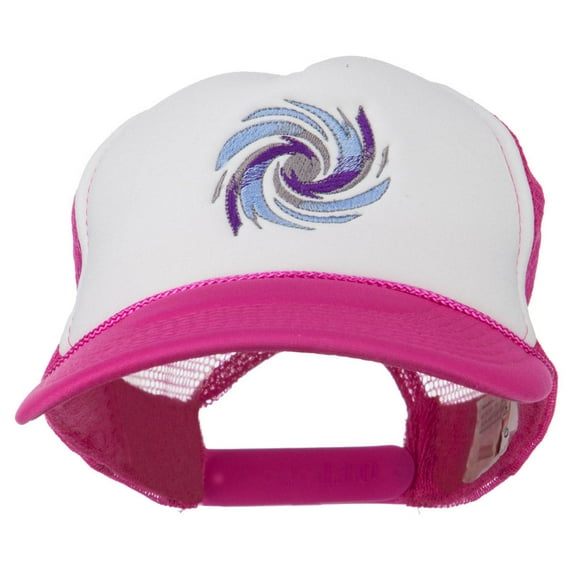 Hurricane Embroidered Foam Mesh Back Cap - Hot Pink White OSFM