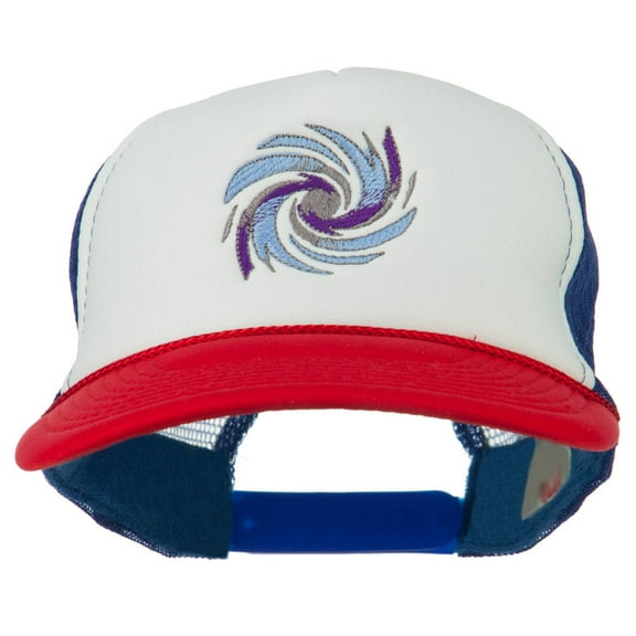 Hurricane Embroidered Foam Mesh Back Cap - Red White Royal OSFM