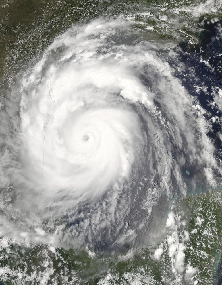Hurricane Emily approaching Mexico and Texas Canvas Art - Stocktrek Images (25 x 31)