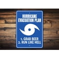 thumbnail image 1 of Hurricane Evacuation Novelty Decor, Metal Wall Sign - 10x14 Inches, 1 of 4