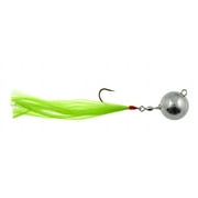 Hurricane Fluke/Flounder Mine Saltwater Fishing Jig, Chartreuse/Silver, 4 oz.