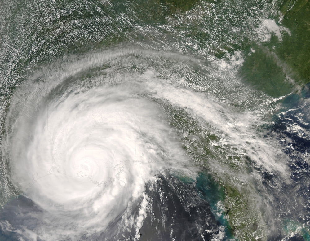 Hurricane Gustav over Louisiana Canvas Art - Stocktrek Images (32 x 25)