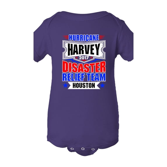Hurricane Harvey Disaster Relief Team Houston 2017 DT Infant Baby Rib Bodysuit