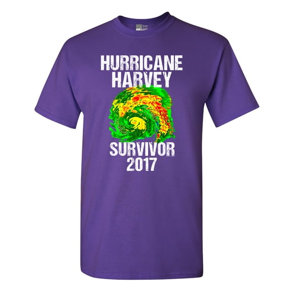 Hurricane Harvey Storm Survivor Houston Texas 2017 DT Adult T-Shirt Tee
