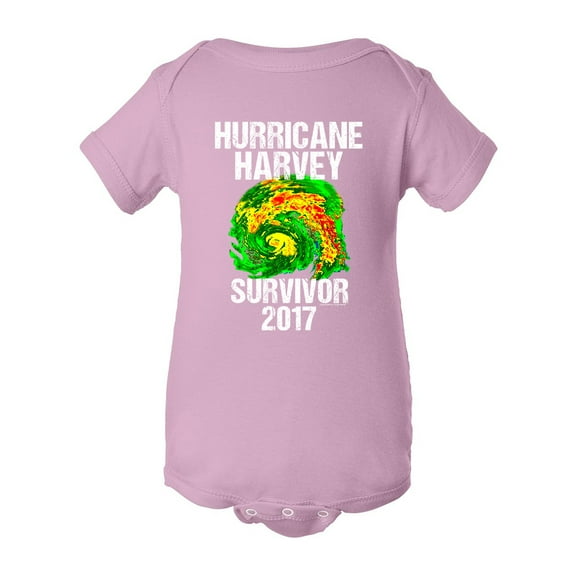 Hurricane Harvey Storm Survivor Houston Texas 2017 DT Infant Baby Rib Bodysuit