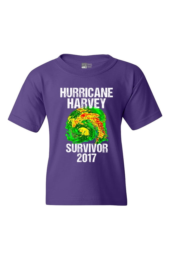 Hurricane Harvey Storm Survivor Houston Texas 2017 DT Youth Kids T-Shirt Tee