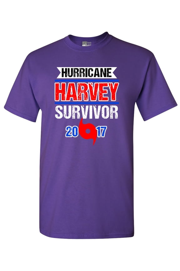 Hurricane Harvey Survivor Cyclone Symbol 2017 Houston Texas DT Adult T-Shirt Tee