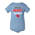 thumbnail image 1 of Hurricane Harvey Survivor Cyclone Symbol 2017 Houston Texas DT Infant Baby Rib Bodysuit, 1 of 2