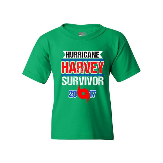 Hurricane Harvey Survivor Cyclone Symbol 2017 Houston Texas DT Youth Kids T-Shirt Tee