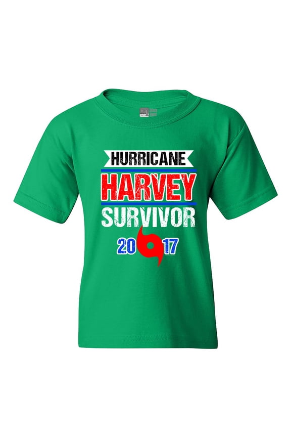 Hurricane Harvey Survivor Cyclone Symbol 2017 Houston Texas DT Youth Kids T-Shirt Tee