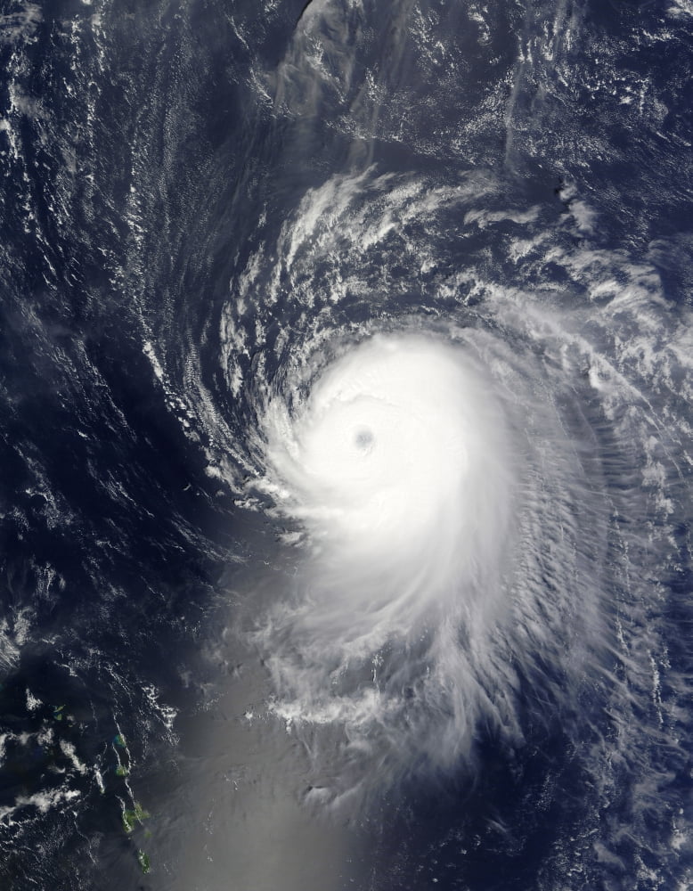 Hurricane Ike off the Lesser Antilles Canvas Art - Stocktrek Images (25 x 33)