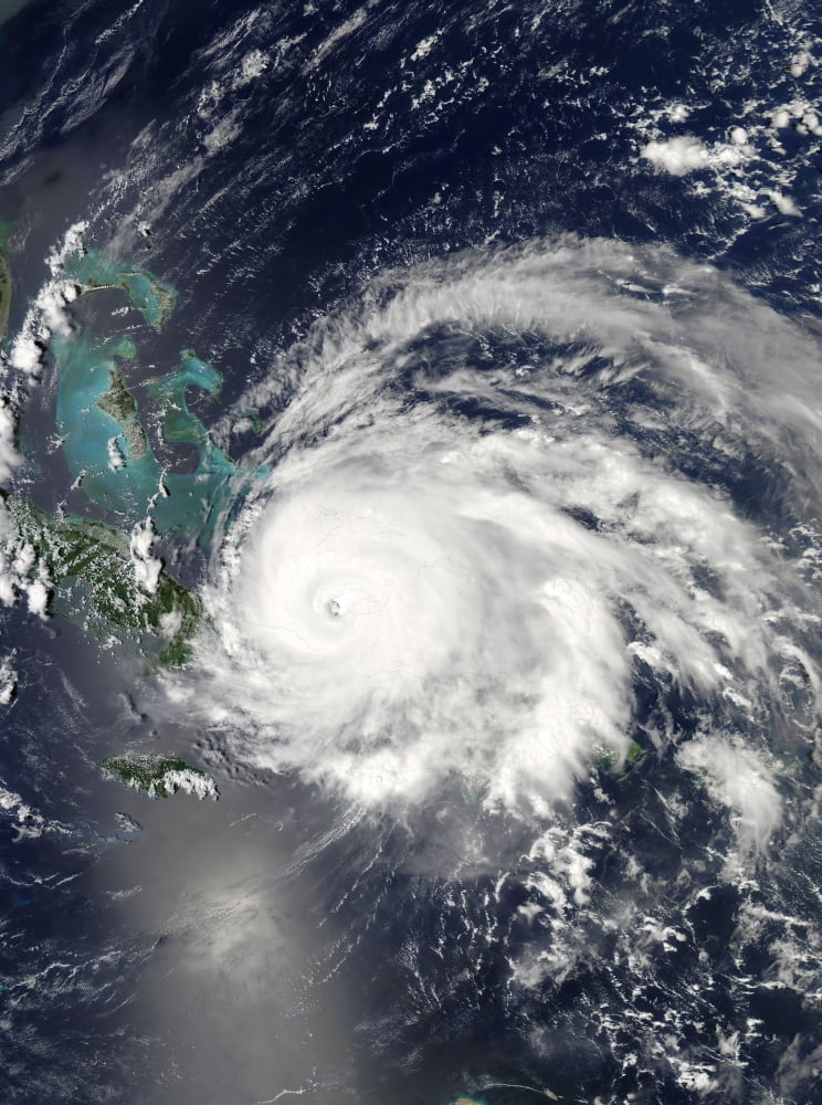 Hurricane Ike over Cuba Hispaniola and the Bahamas Canvas Art - Stocktrek Images (25 x 33)
