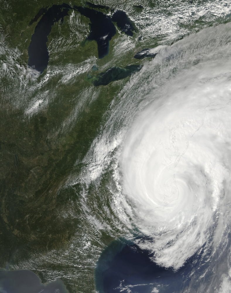 Hurricane Irene over the eastern United States Canvas Art - Stocktrek Images (26 x 32)