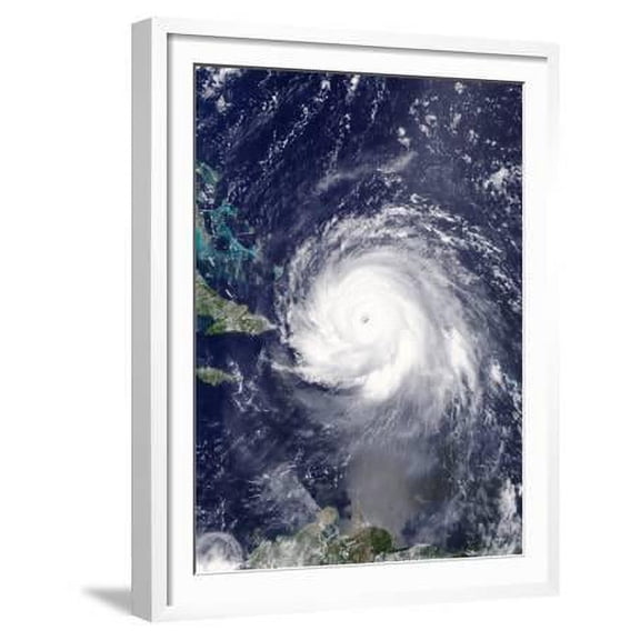 Hurricane Irma, Satellite Image, Scenic Framed Art Print Wall Art Sold by Art.Com