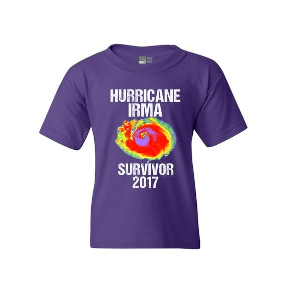Hurricane Irma Survivor 2017 DT Youth Kids T-Shirt Tee