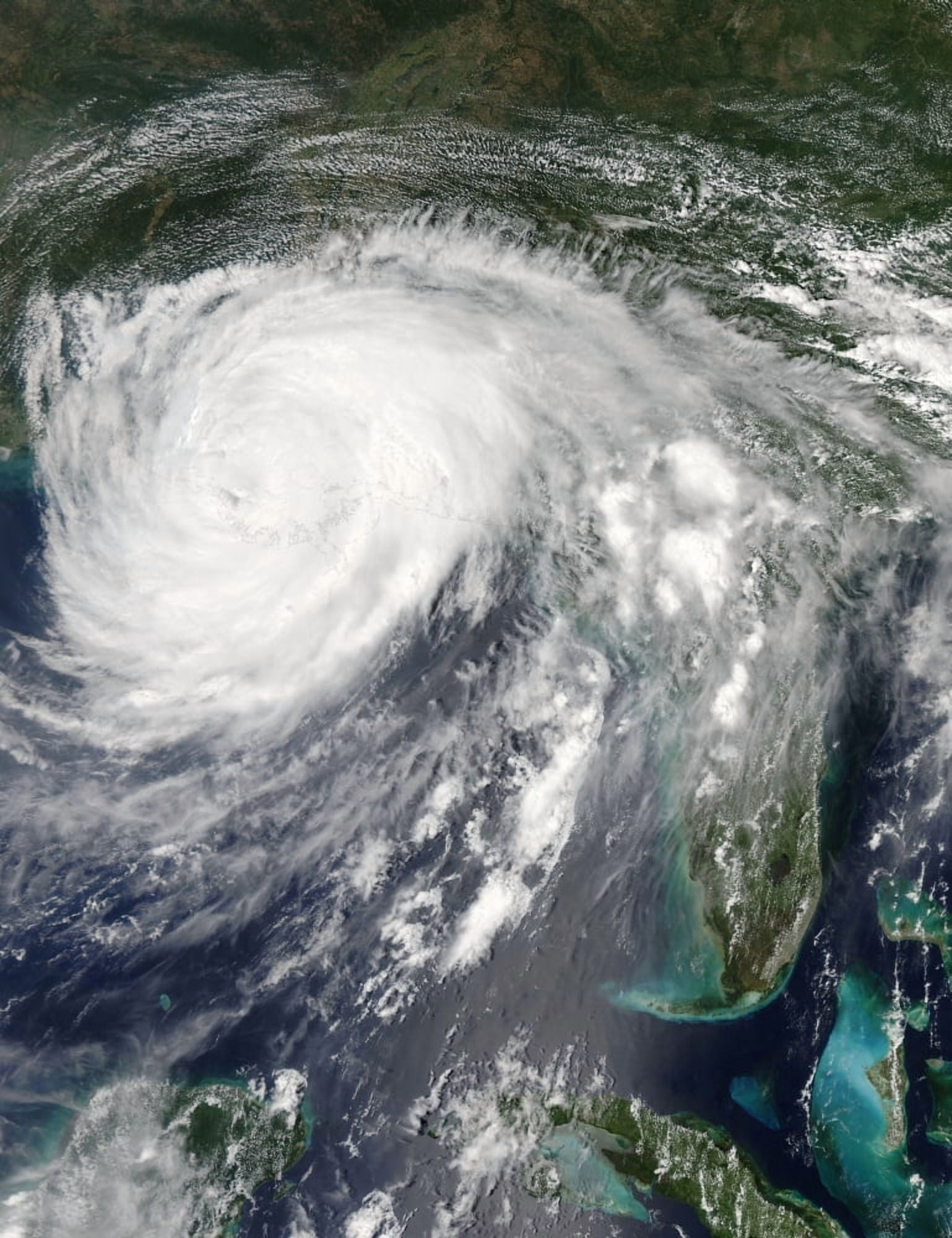 Hurricane Isaac over Louisiana Canvas Art - Stocktrek Images (25 x 33)