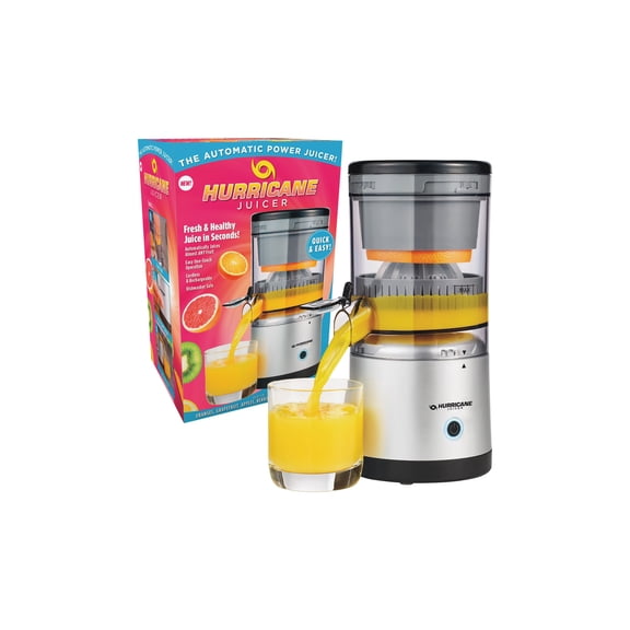 Ontel Hurricane Cordless Electric Juicer - Powerful 500 RPM, Dishwasher Safe Parts — Construction & DIY Use, Standard Hardware Spec