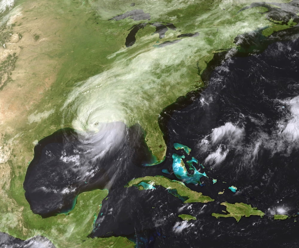 Hurricane Katrina Canvas Art - Stocktrek Images (31 x 25)