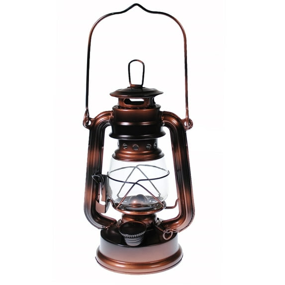 Hurricane Kerosene Oil Lantern Emergency Hanging Light Lamp - Brass - 8 Inch