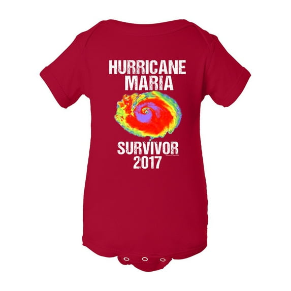 Hurricane Maria Survivor 2017 DT Infant Baby Rib Bodysuit