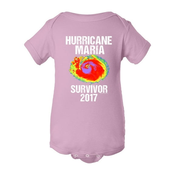 Hurricane Maria Survivor 2017 DT Infant Baby Rib Bodysuit