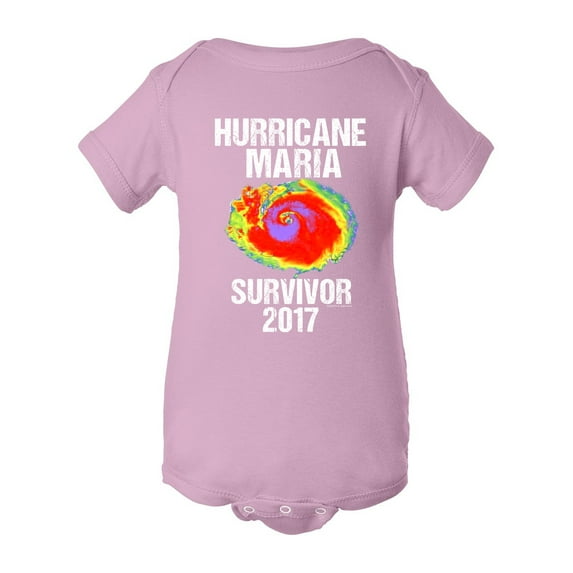 Hurricane Maria Survivor 2017 DT Infant Baby Rib Bodysuit